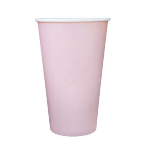 An image of 16oz pink compostable cups