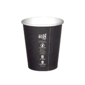 An image of 8oz/90mm black aqueous cups