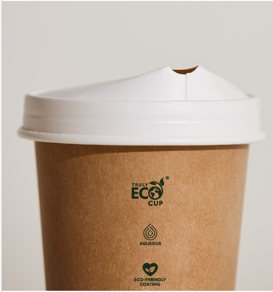 100% Compostable Ice Coffee Cups Lids [Flat LIDS 50 Pack