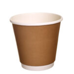 An image of 8oz/90mm brown coffee cups