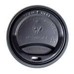 An image of Compostable Black 80mm Cup Lids