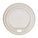 An image of a Compostable White 80mm Cup Lid