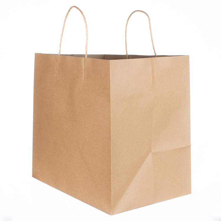 Large Takeaway Paper Bags, Handles, box of 150pcs — Green Pack