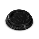 An image of a Compostable Black 90mm Cup Lid