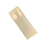 An image of a napkin with a cutlery pocket